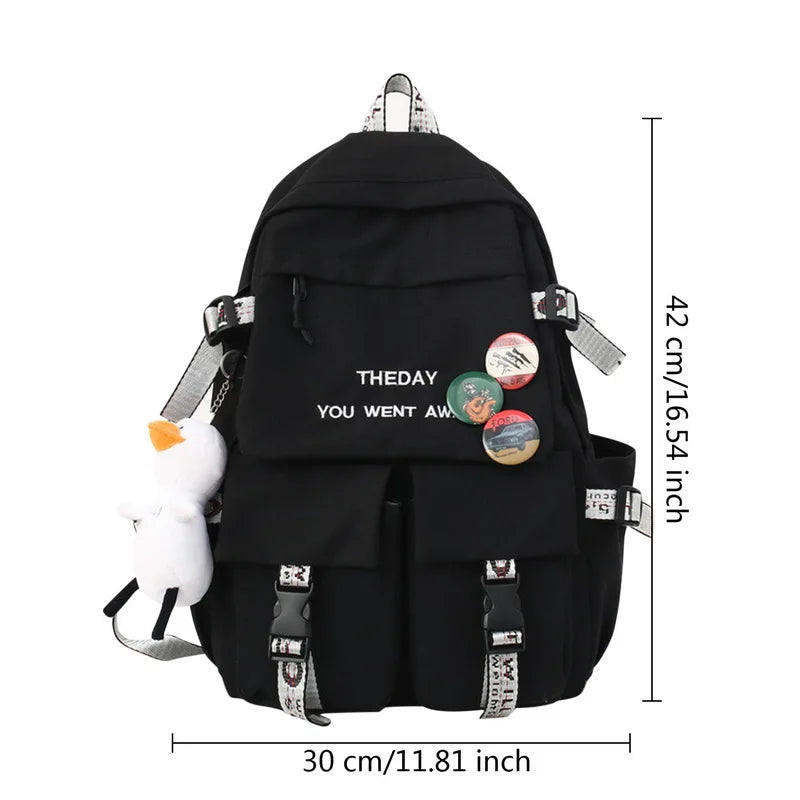 Large Capacity Girl Backpack Female Student School Bags