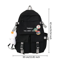 Large Capacity Girl Backpack Female Student School Bags