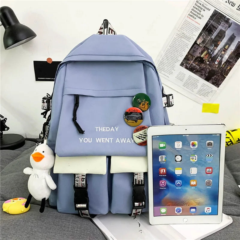 Large Capacity Girl Backpack Female Student School Bags