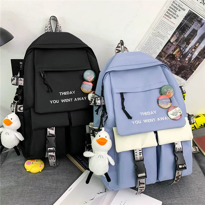 Large Capacity Girl Backpack Female Student School Bags