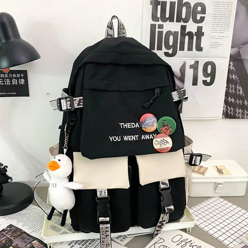 Large Capacity Girl Backpack Female Student School Bags Japanese College Style M