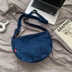Large Capacity Denim Women Tote Shoulder Bag Casual Handbag Messenger Bag