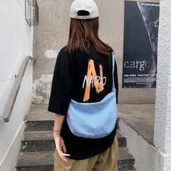 Large Capacity Denim Women Tote Shoulder Bag Casual Handbag Messenger Bag