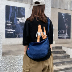 Large Capacity Denim Women Tote Shoulder Bag Casual Handbag Messenger Bag