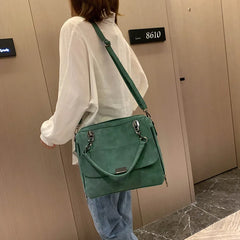 Large Capacity Ladies Frosted Retro Handbag Women's Shoulder Crossbody Bag