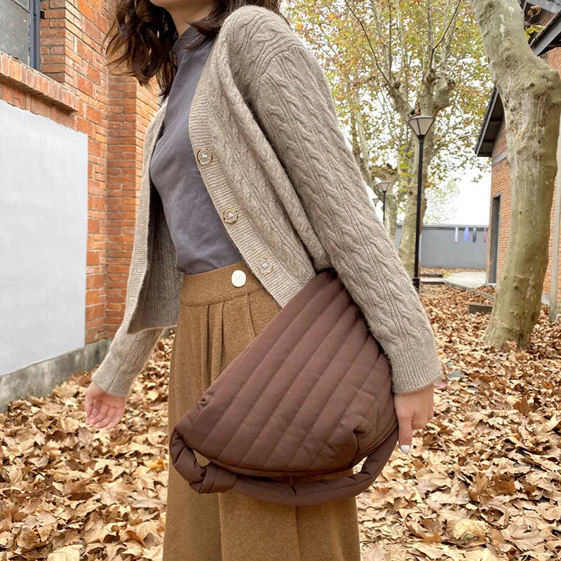 Large Capacity Canvas Ladies Shoulder Bag Crossbody Tote Soft Handbag