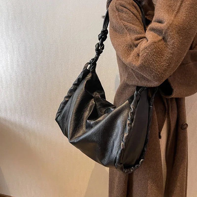 Large Capacity Vintage Leather Tote Bag for Women