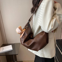Vintage Soft Leather Shoulder Bag Women Handbag Large Capacity Leisure Crossbody