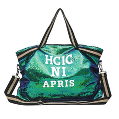 Large Capacity Sequin National Tote Shoulder Bag Women Messenger Bag