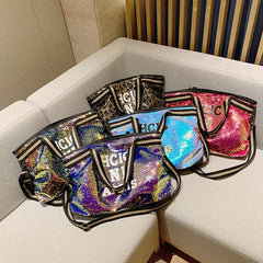 Large Capacity Sequin National Tote Shoulder Bag Women Messenger Bag