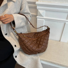 Large Capacity Cotton Shoulder Bag Winter Ladies Hobo Crossbody Travel Handbag
