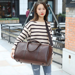 Waterproof PU Leather Travel Bag Shoulder Handbag Fitness Duffle Luggage