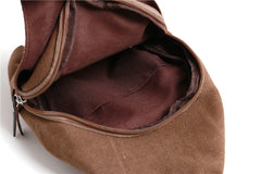 Men Chest Bag Single Shoulder Back Bag Canvas Travel Crossbody