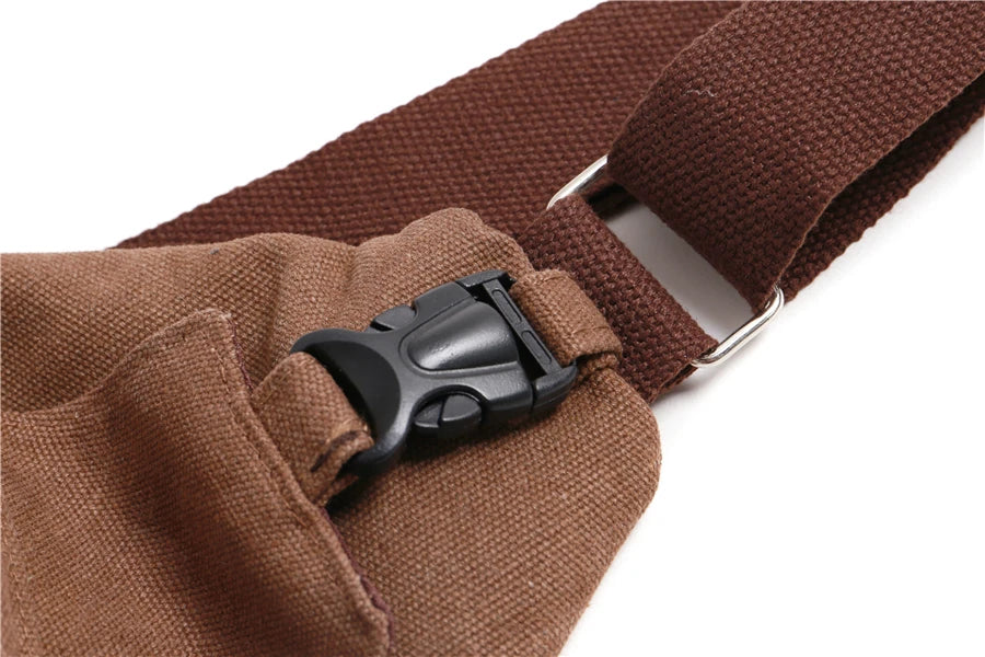 Men Chest Bag Single Shoulder Back Bag Canvas Travel Crossbody