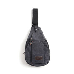 Men Chest Bag Single Shoulder Back Bag Canvas Travel Crossbody