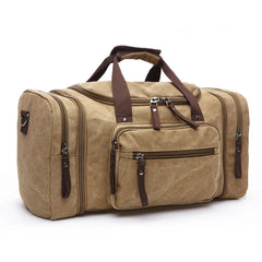 Men Canvas Travel Duffle Bags Large Capacity Weekend Bag