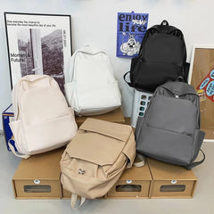 Large Capacity Outdoor Travel Leather Backpacks BookBags School Backpack