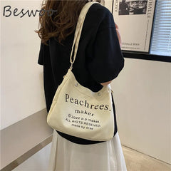 Canvas Messenger Bag Women Shopper Travel Crossbody Shoulder Bag