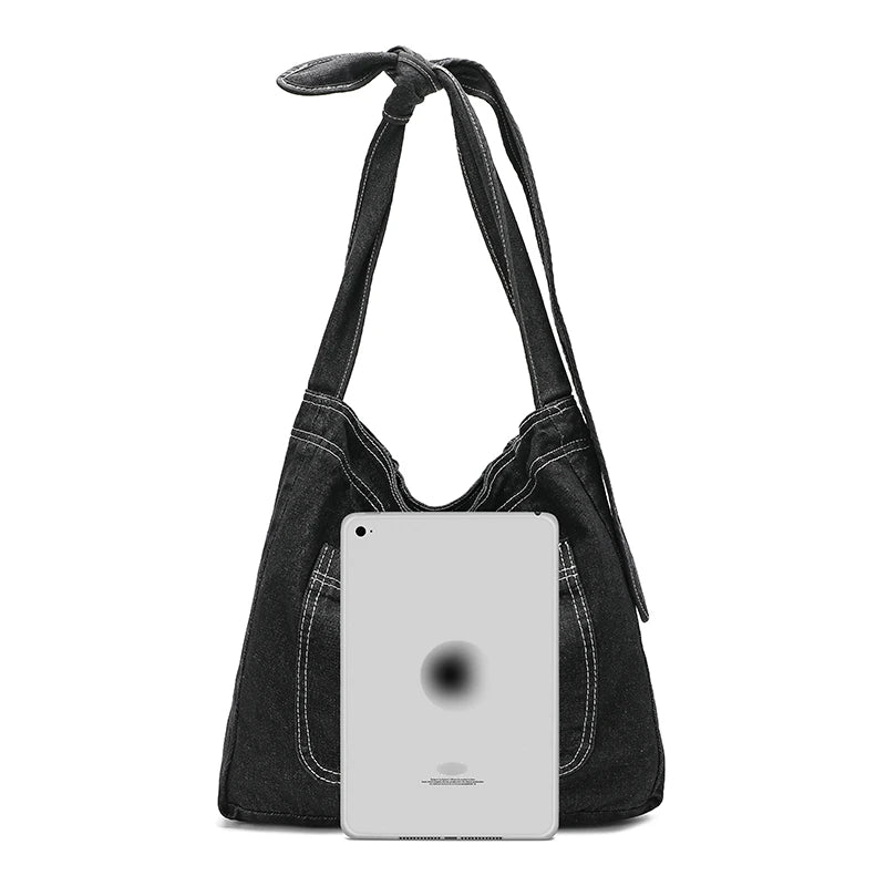 Denim Youth Tote Bag Casual Jeans Women Handbags Whole Purse