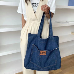 Denim Youth Tote Bag Casual Jeans Women Handbags Whole Purse