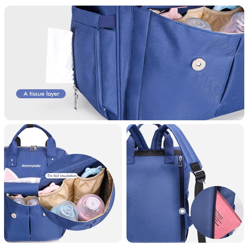 Large Capacity Mommy Diaper Bag Waterproof Travel Backpack
