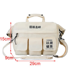 Large Capacity Unisex Shoulder Bag High Canvas Handbags Waist Pack