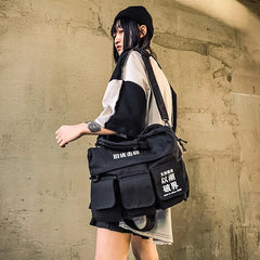 Large Capacity Unisex Shoulder Bag High Canvas Handbags Waist Pack