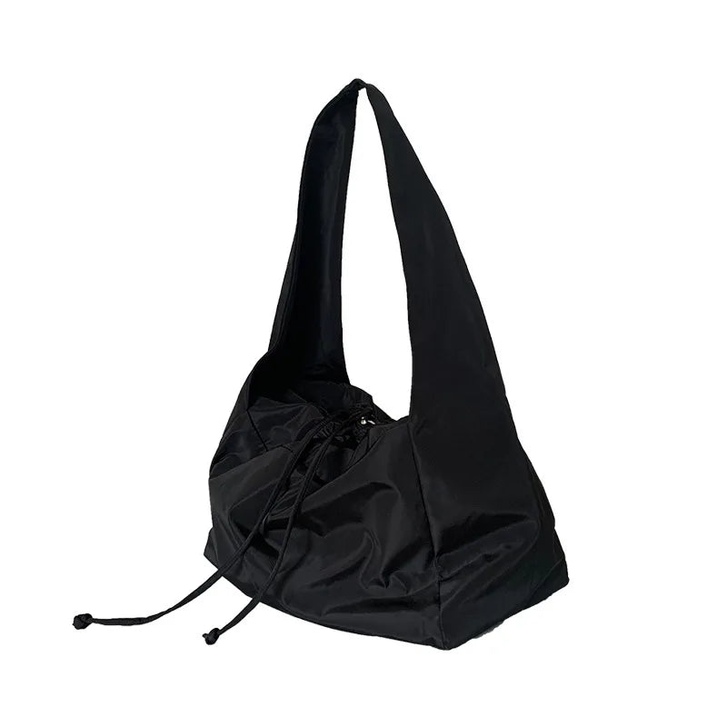 Large Capacity Nylon Bucket Shoulder Bag Purses Tote Hand Bag