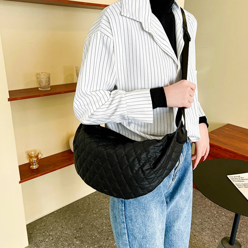 Nylon Embroidery Women's Shoulder Bag Crossbody Bag Ladies Messenger Bag