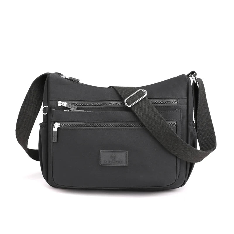 Large Capacity Nylon Shoulder Bag Casual Waterproof Ladies Messenger B