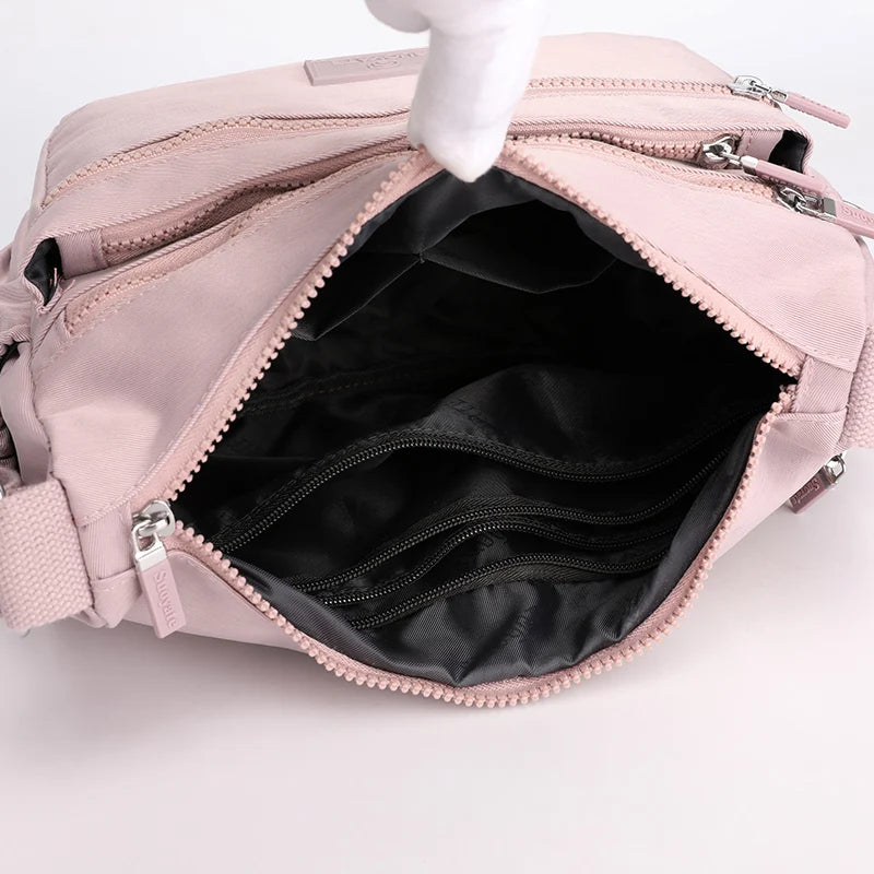 Large Capacity Nylon Shoulder Bag Casual Waterproof Ladies Messenger B