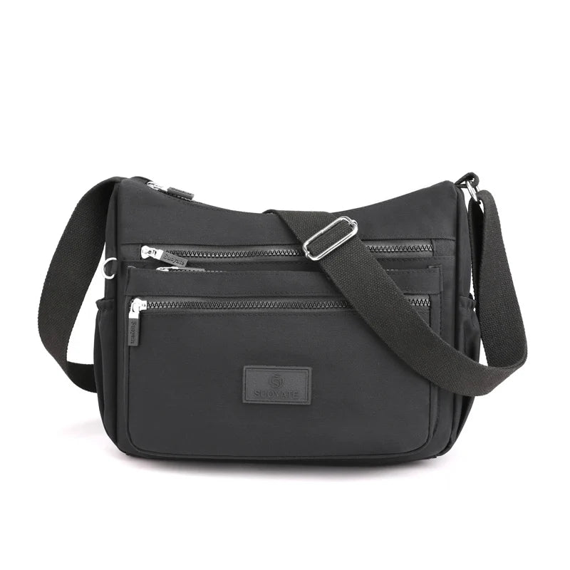 Large Capacity Nylon Shoulder Bag Casual Waterproof Ladies Messenger B