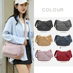 Large Capacity Nylon Shoulder Bag Casual Waterproof Ladies Messenger B