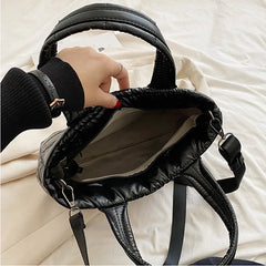 Large Capacity Nylon Shoulder Bags Women Handbags Winter Down Crossbody Bag