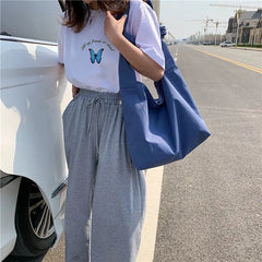 Large Nylon Underarm Shoulder Bags Women Students School Handbags