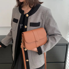 Large Capacity One Shoulder Bag Women's PU Leather Casual Style