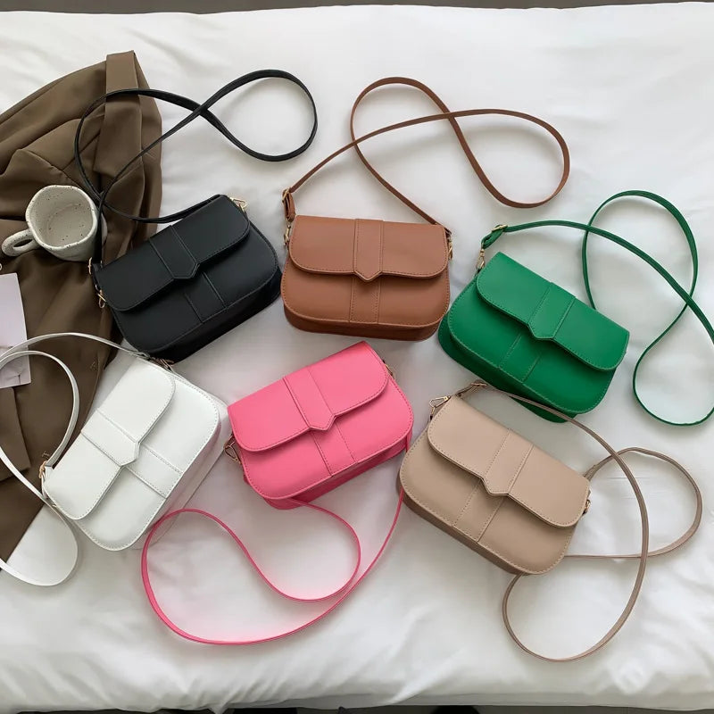 Large Capacity One Shoulder Bag Women's PU Leather Casual Style