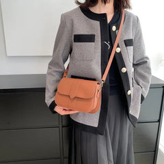 Large Capacity One Shoulder Bag Women's PU Leather Casual Style