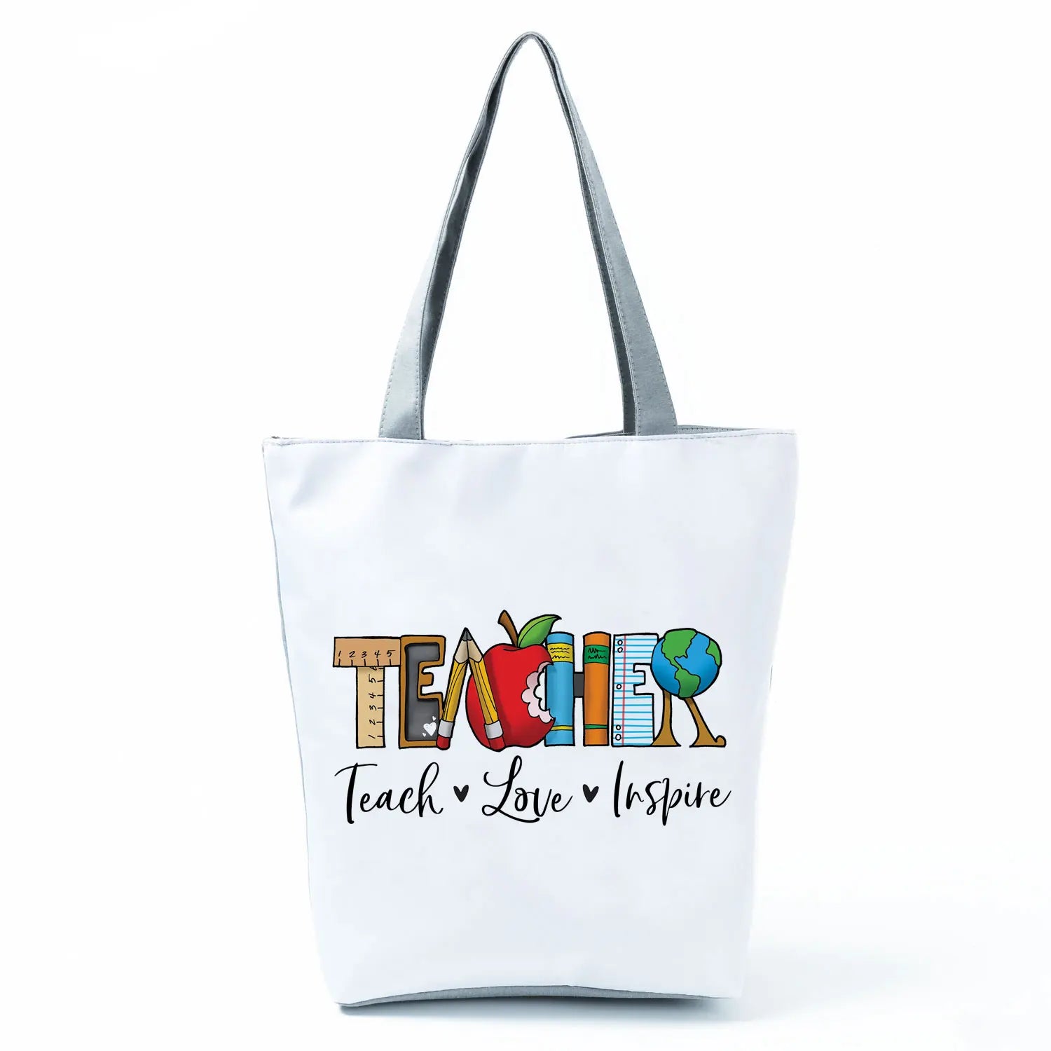 Large Capacity Foldable School Teacher Gift Tote Bag Women's Shoulder Bag