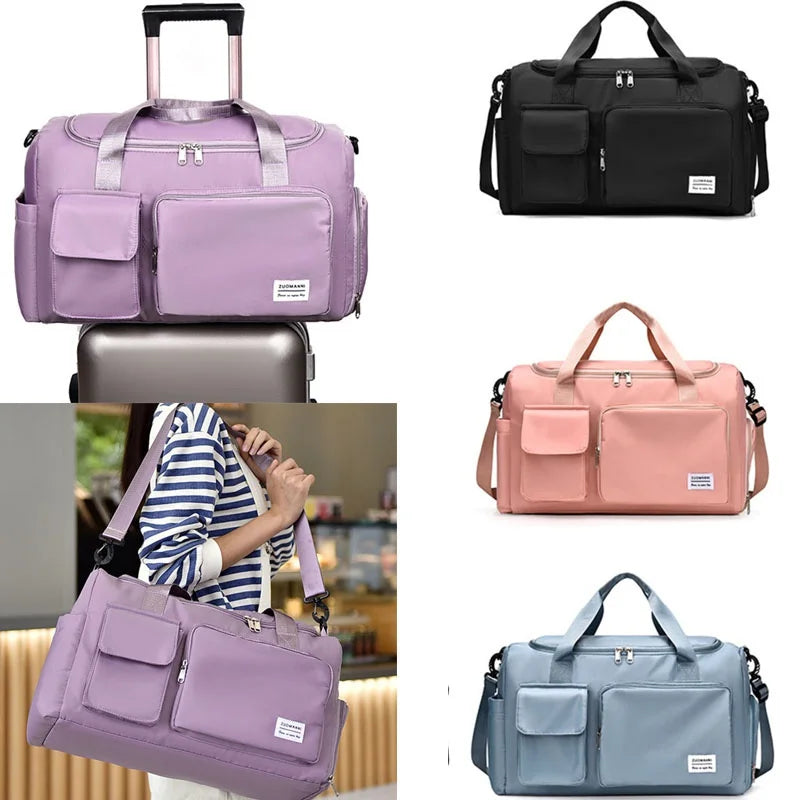 Large Capacity Waterproof Travel Bag Gym Handbag Women Yoga Shoulder Bag