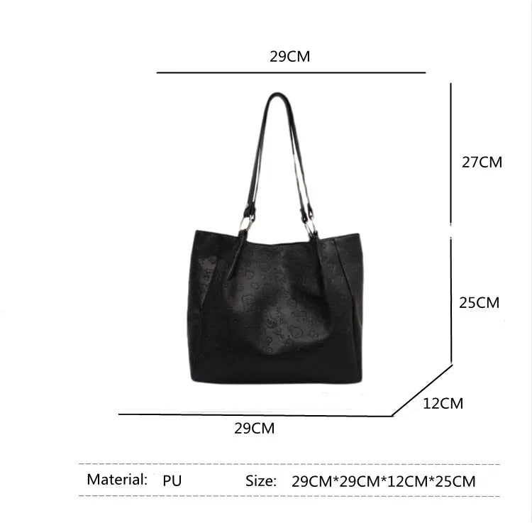Large Capacity PU Leather Top-handle Bags for Women Female Purses and Handbags