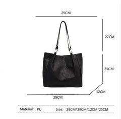 Large Capacity PU Leather Top-handle Bags for Women Female Purses and Handbags