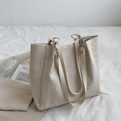 Large Capacity PU Leather Top-handle Bags for Women Female Purses and Handbags