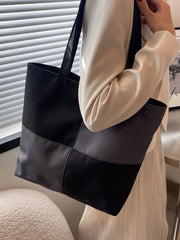 Large Capacity Panelled Totes Shoulder Bags for Women Top Handle