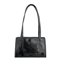 Large Capacity Patent Leather Shoulder Bag for Women