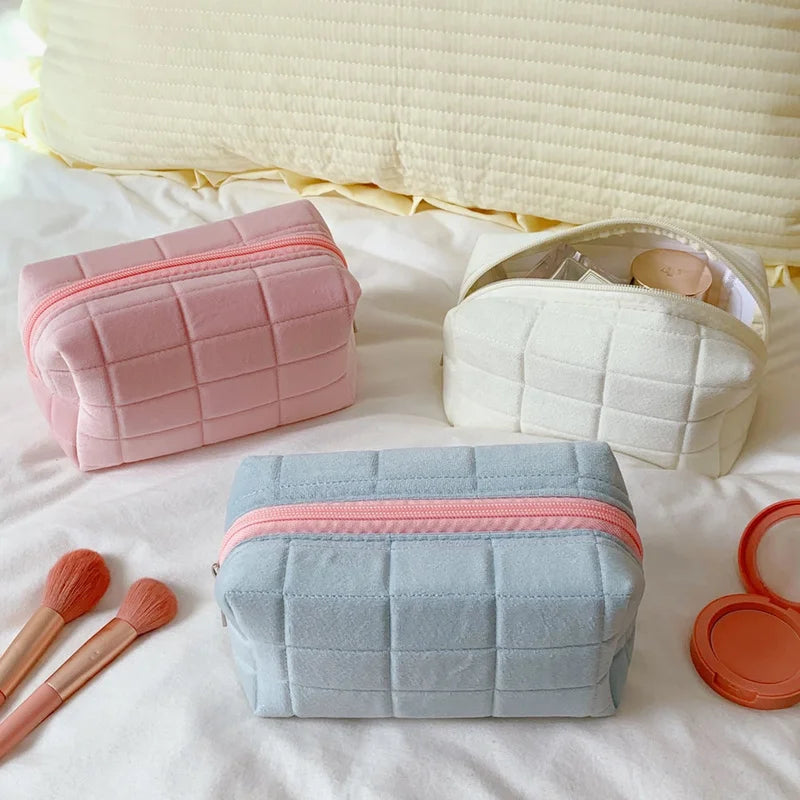 Pink Plush Makeup Bag/Pencil Case/Student Storage Soft Organizer