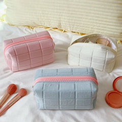 Pink Plush Makeup Bag/Pencil Case/Student Storage Soft Organizer