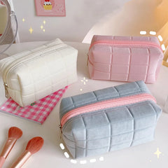 Pink Plush Makeup Bag/Pencil Case/Student Storage Soft Organizer
