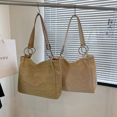 Large Capacity Straw-Weaved Women Tote Bag