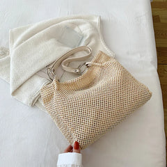 Large Capacity Straw-Weaved Women Tote Bag